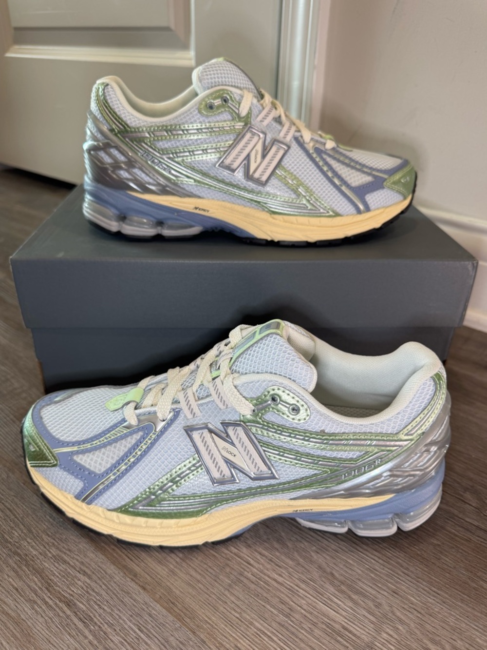 New Balance 1906R Blue Green Metallic Athletic Sneakers